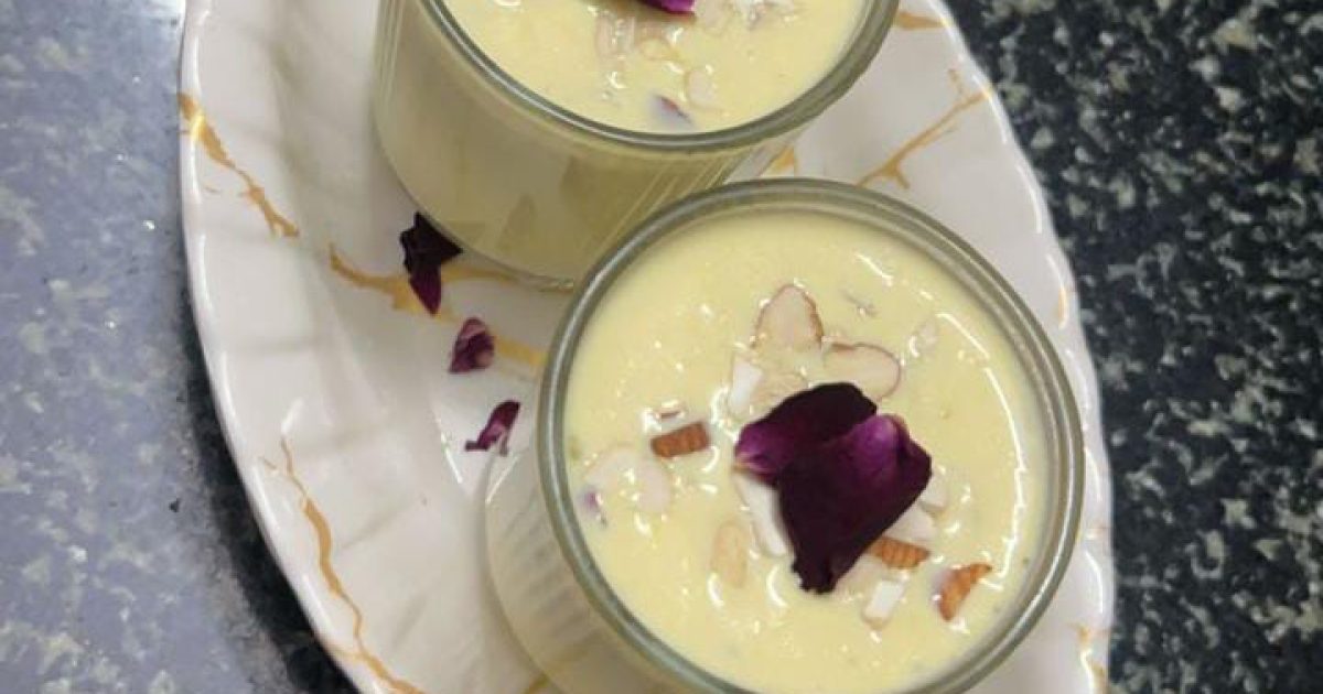 Creamy saffron-infused basundi dessert recipe