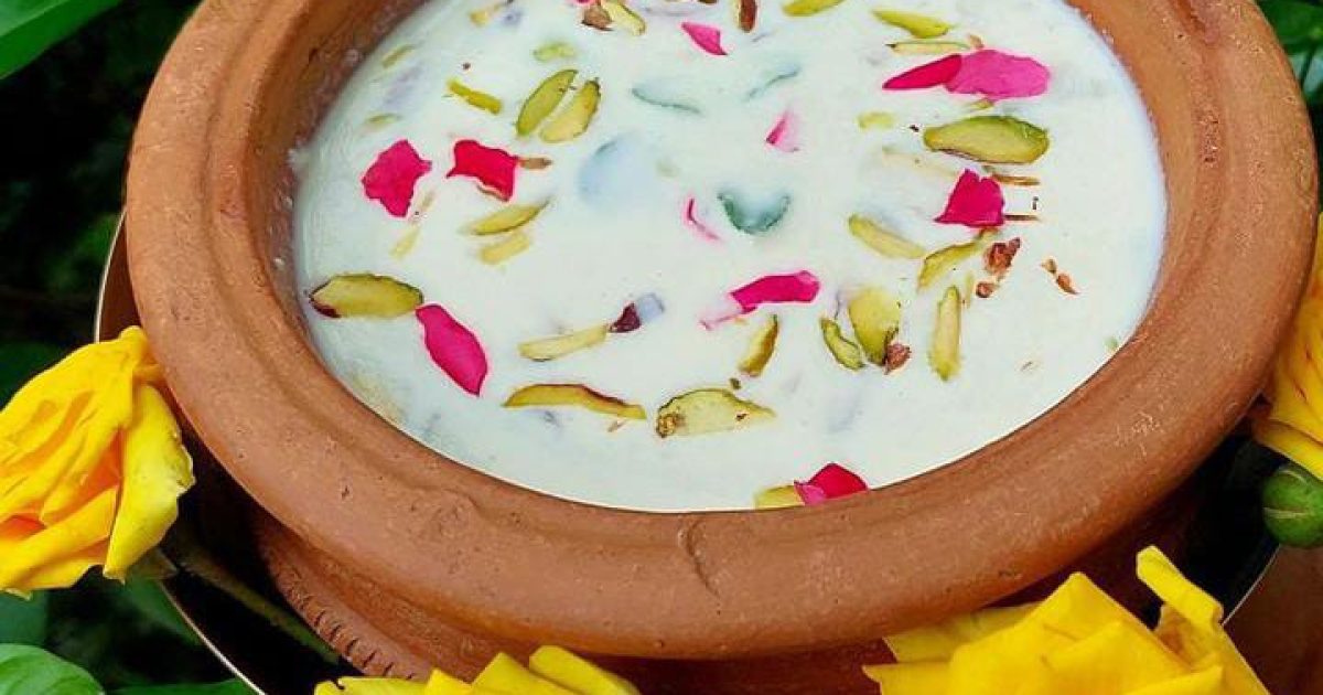 Creamy saffron-infused basundi dessert recipe